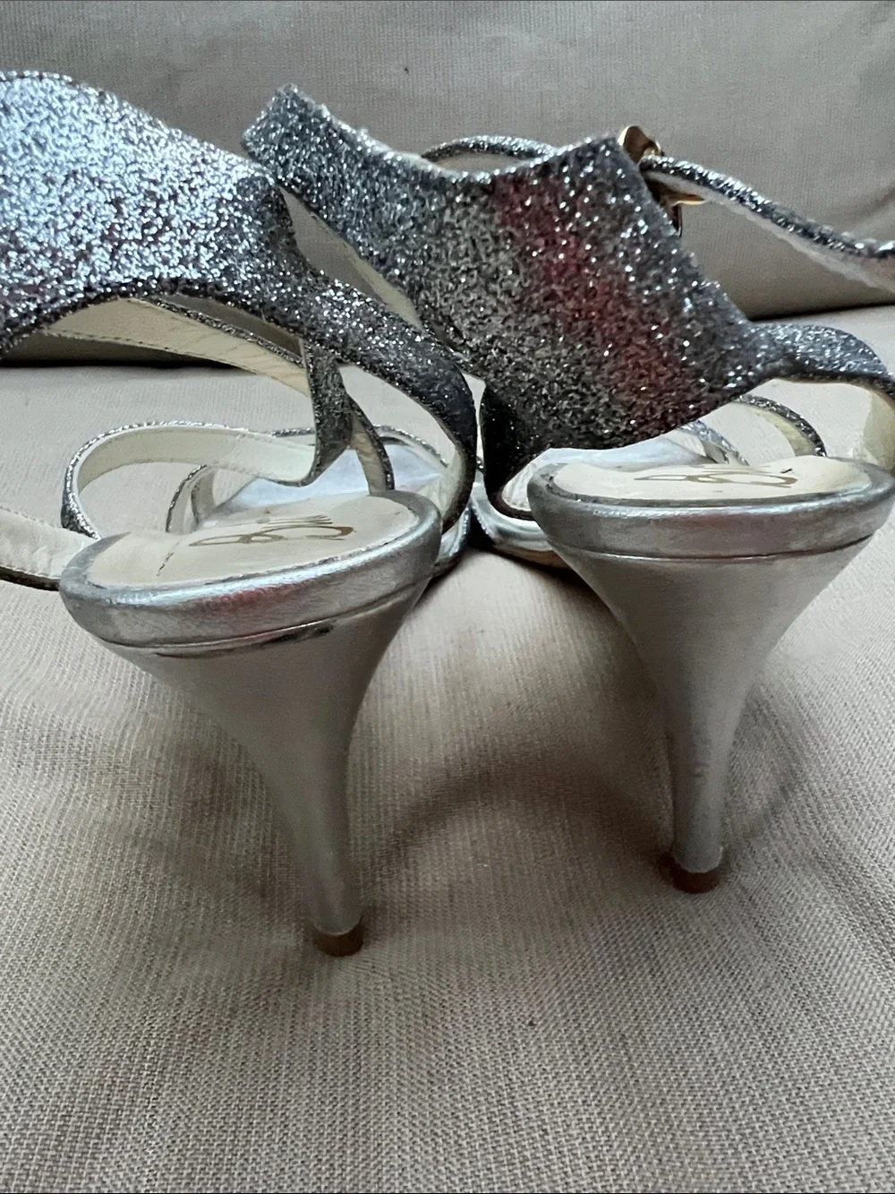 Butter Made in Italy Metallic Strappy Heels Sandals Size 9 Leather
